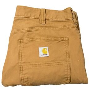 Carhartt Relaxed Fit Work Pants Tan Canvas Men 36x32‎ Carpenter Style